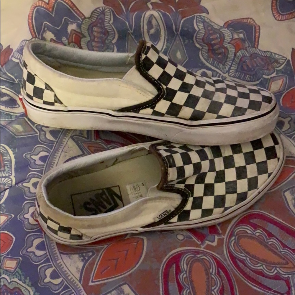 Checkered Slip on Vans